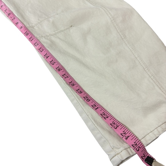 FREE PEOPLE WE THE FREE Mid Rise Lucky You denim Barrel Crop Jeans 26 - Picture 12 of 12